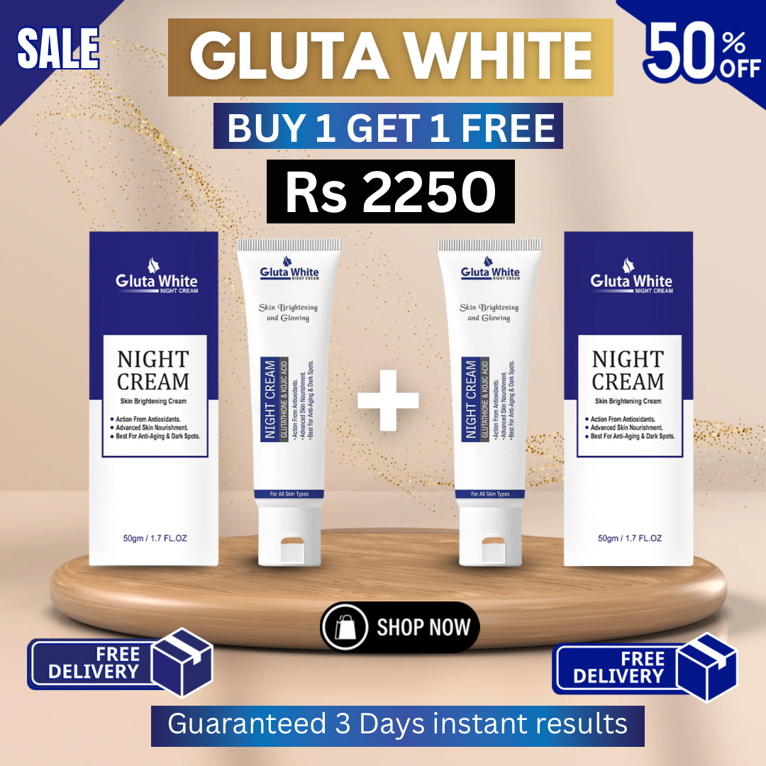 🌙 Gluta White Night Cream(Buy 1 get 1 free)in just 2250